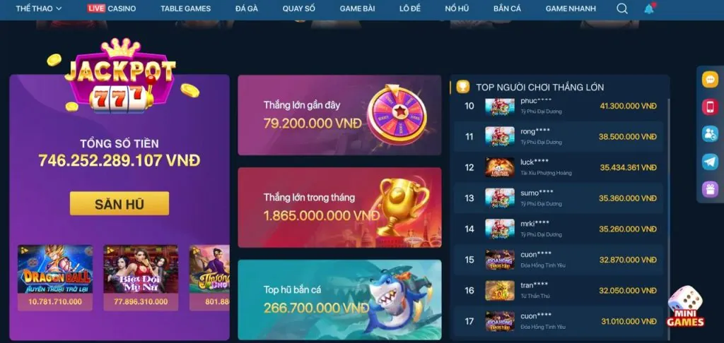 Tỷ Lệ Trả Thưởng Hấp Dẫn